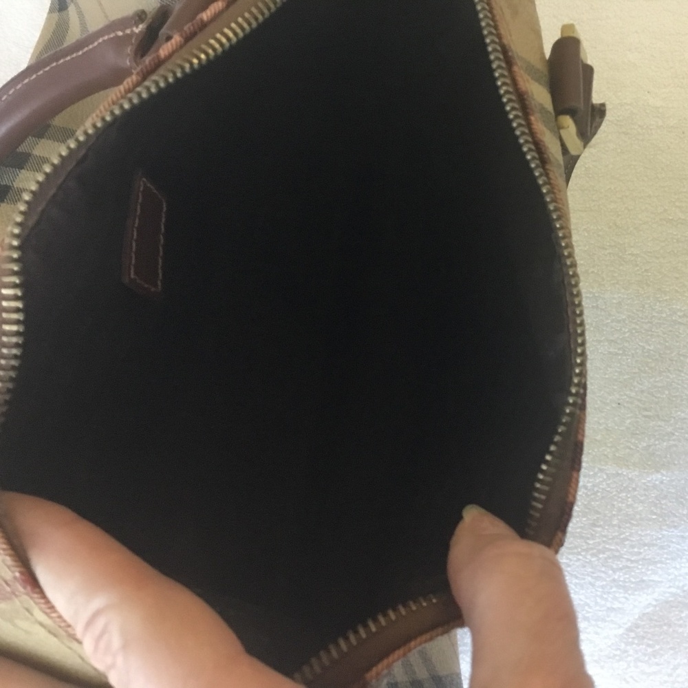 ♦️Burberry  Authentic Nova Check Boston Bowling Satchel Bag - Picture 4 of 5